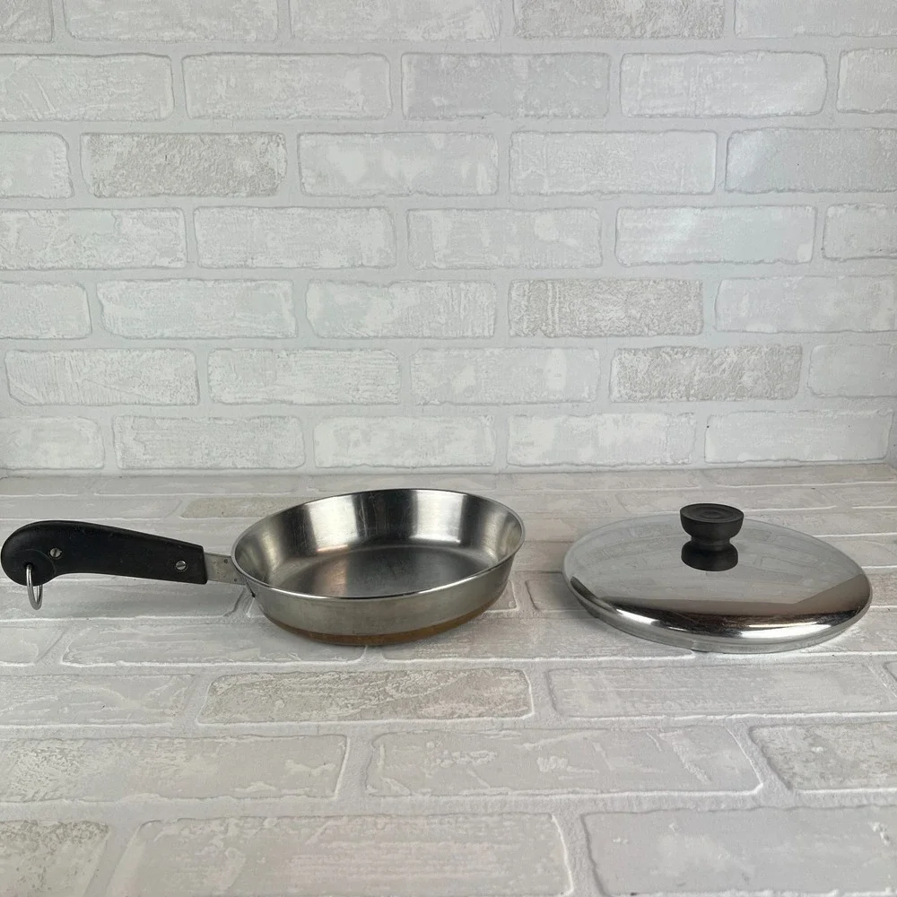 Vintage Revere Ware 1801 Copper Clad 8